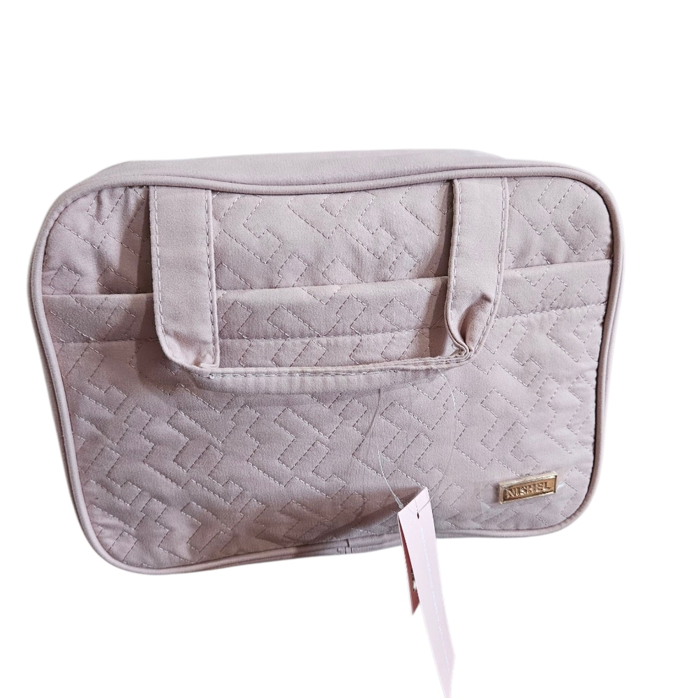 NWT NISHEL pale Pink Travel COSMETIC bag Hanger